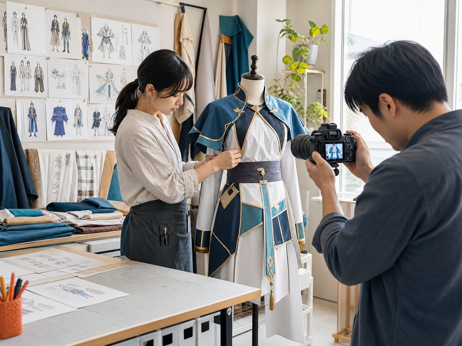 推特视频封面：服装工坊幕后视频演示